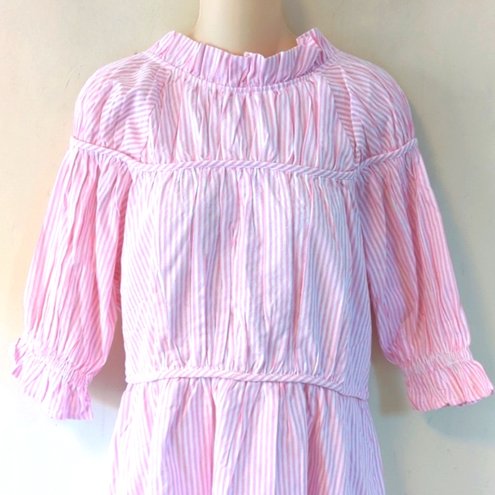 Elegant Pink Striped Mini Dress - Picture 7 of 16